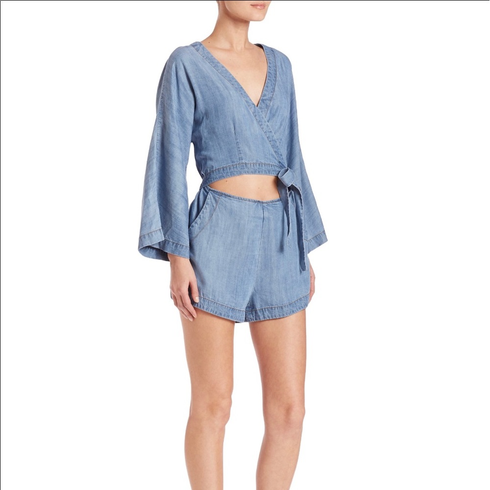 Free people rarebird wrap romper